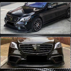 Mercedes S-class W222 2013-2022 Carbon Inserts Front Bumper (for AMG 2018-2021) photo 5