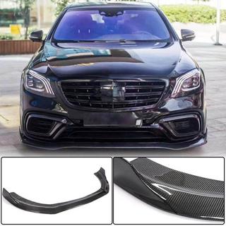 Front Bumper Lip Spoiler (for S63/S65 AMG 2018-2022, Carbon) photo 2