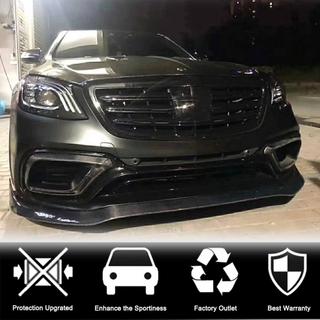 Front Bumper Lip Spoiler (for S63/S65 AMG 2018-2022, Carbon) photo 3