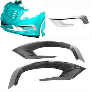 Carbon Front Bumper Covers (for AMG-Line 2014-2017) photo 2