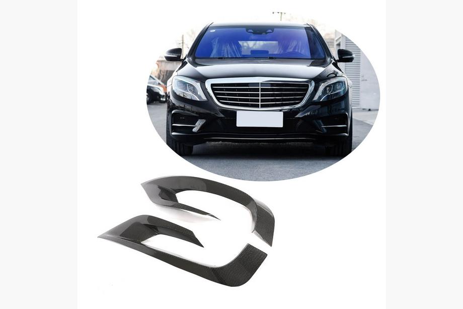 Mercedes S-class W222 2013-2022 Carbon Front Bumper Covers (for AMG-Line 2014-2017) Image