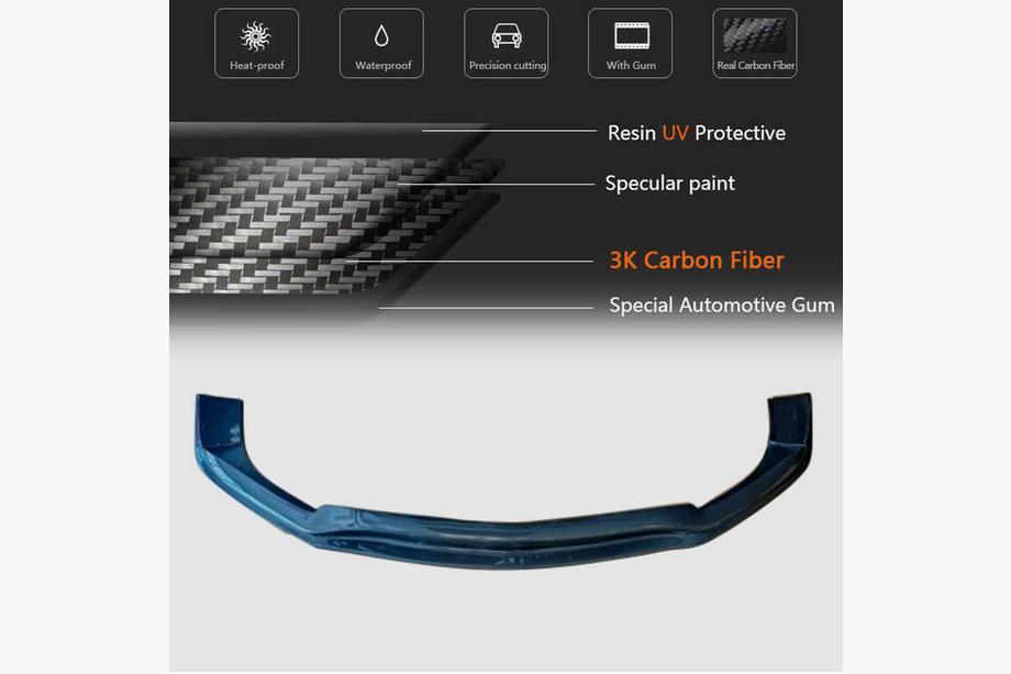 Mercedes E-class W212 2009-2016 Front Bumper Lip V1 for AMG-Line 2013-2016 Carbon Photo 5