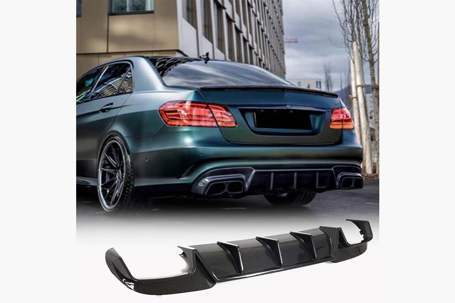 Mercedes E-class W212 2009-2016 Rear Bumper Diffuser V2 for E63 AMG 2013-2016 Carbon Image