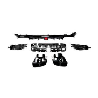 Rear Bumper Diffuser with Tips V1 (for AMG/AMG-Line 2016-2019, Carbon) photo 3