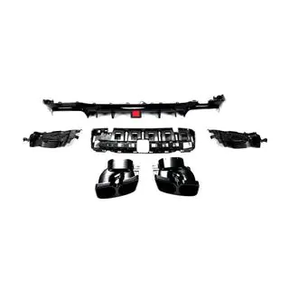 Rear Bumper Diffuser with Tips V1 (for AMG/AMG-Line 2016-2019, Carbon) photo 3