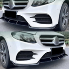 Mercedes E-class W213 2016-2023 Front Bumper Lip Spoiler (for AMG-Line / E43 AMG 2016-2019, Plastic) photo 2