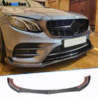 Mercedes E-class W213 2016-2023 Front Bumper Lip V1 for AMG-Line / E43 AMG 2016-2019, Carbon photo 1