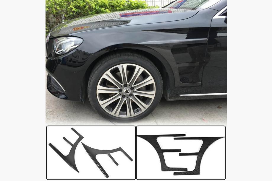 Mercedes E-class W213 2016-2023 Carbon Front Fender Covers (AMG-Line/E43 AMG 2016-2019) Photo 1