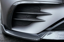 Mercedes E-class W213 2016-2023 Front bumper extensions (for AMG-Line 2020+, Dry Carbon) photo 2