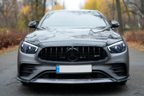Mercedes E-class W213 2016-2023 Front bumper extensions (for AMG-Line 2020+, Dry Carbon) photo 5