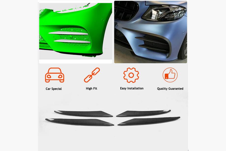 Mercedes E-class W213 2016-2023 Carbon Front Bumper Covers (for AMG-Line/E43 AMG 2016-2019) Photo 2