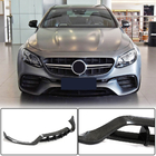 Mercedes E-class W213 2016-2023 Front Bumper Lip V2 for E63 AMG 2016-2019 Carbon photo 1