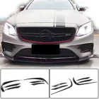 Mercedes E-class W213 2016-2023 Front Bumper Extensions V1 (for E43 AMG 2016-2019, Carbon) photo 1