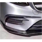Mercedes E-class W213 2016-2023 Front bumper extensions V2 (for E43 AMG 2016-2019, Carbon) photo 2
