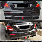 Mercedes E-class W213 2016-2023 Rear Bumper Diffuser with Tips V2 (for AMG/AMG-Line 2016-2019, Carbon) photo 5