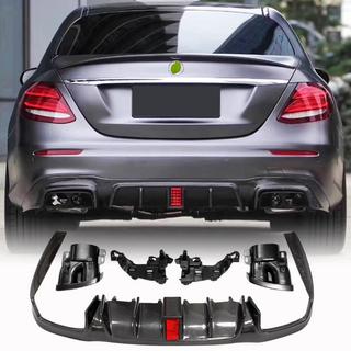 Rear Bumper Diffuser with Tips V2 (for AMG/AMG-Line 2016-2019, Carbon) photo 1