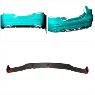 Rear Bumper Diffuser for AMG-Line 2020-2023, Carbon photo 2