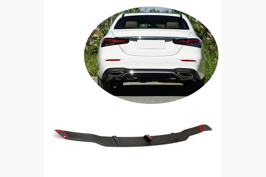 Mercedes E-class W213 2016-2023 Rear Bumper Diffuser for AMG-Line 2020-2023, Carbon Photo 1