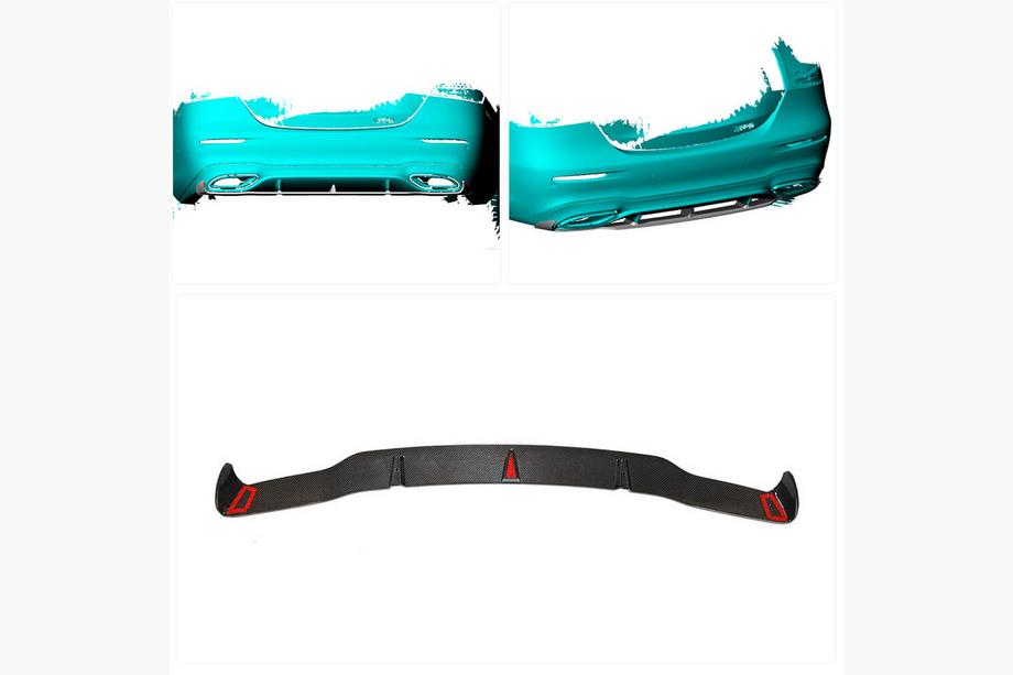 Mercedes E-class W213 2016-2023 Rear Bumper Diffuser for AMG-Line 2020-2023, Carbon Photo 2