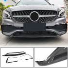 Mercedes CLA C117 2013-2019 Front Bumper Lip Spoiler (for AMG-Line SD 2017-2019, Carbon) photo 1