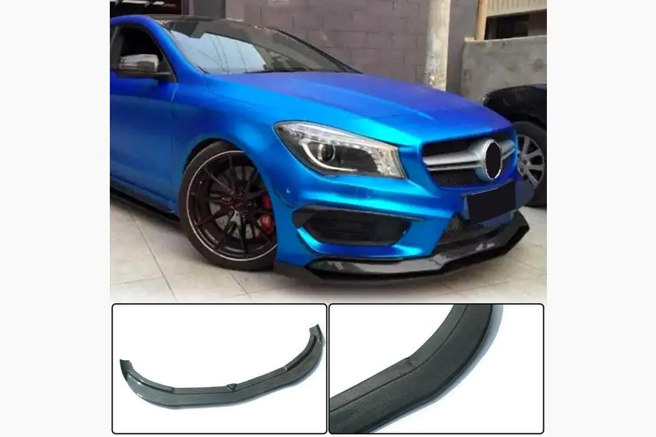 Mercedes CLA C117 2013-2019 Front Bumper Lip Spoiler (for CLA45 AMG SD 2013-2015, Carbon) Image