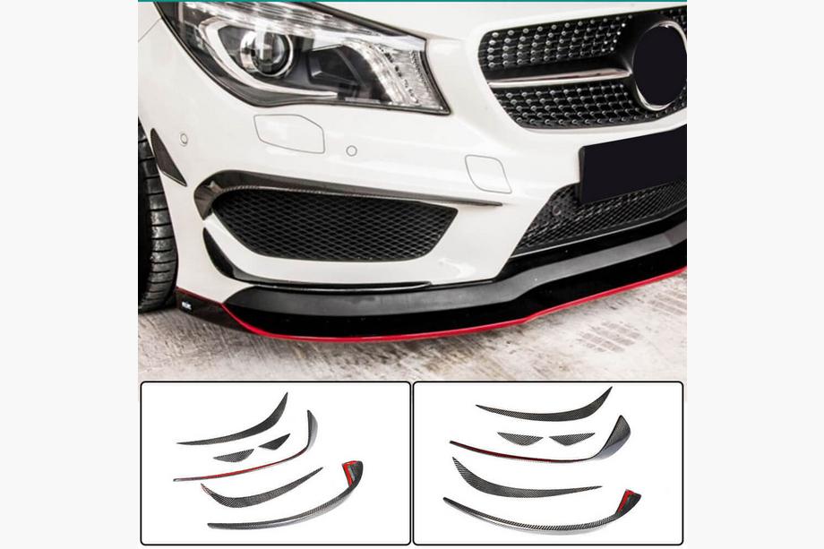 Mercedes CLA C117 2013-2019 Carbon Front Bumper Extensions for CLA45 AMG SD 2013-2016 Image