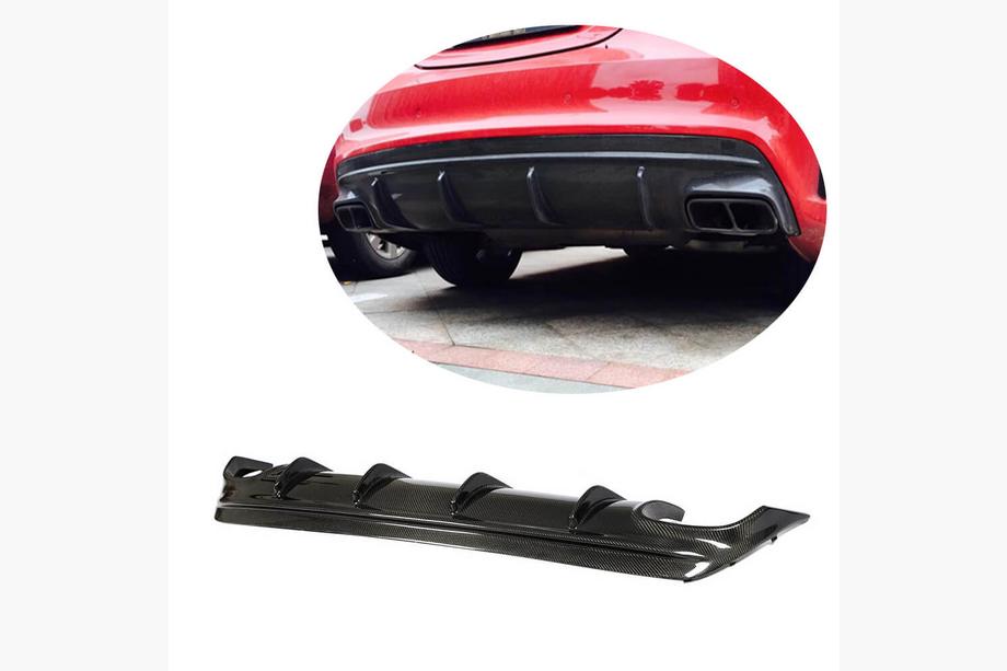 Mercedes CLA C117 2013-2019 Rear Bumper Diffuser V2 (for AMG-Line / CLA45 AMG, Carbon) Photo 1