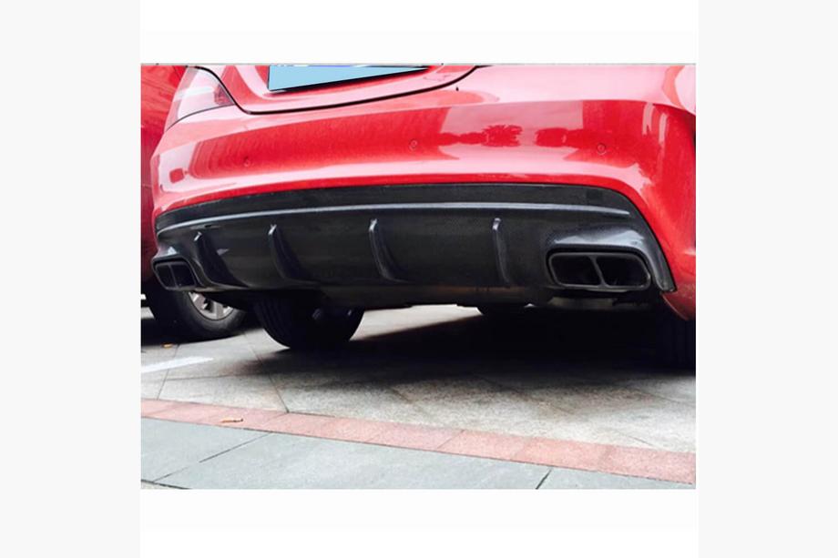 Mercedes CLA C117 2013-2019 Rear Bumper Diffuser V2 (for AMG-Line / CLA45 AMG, Carbon) Photo 3