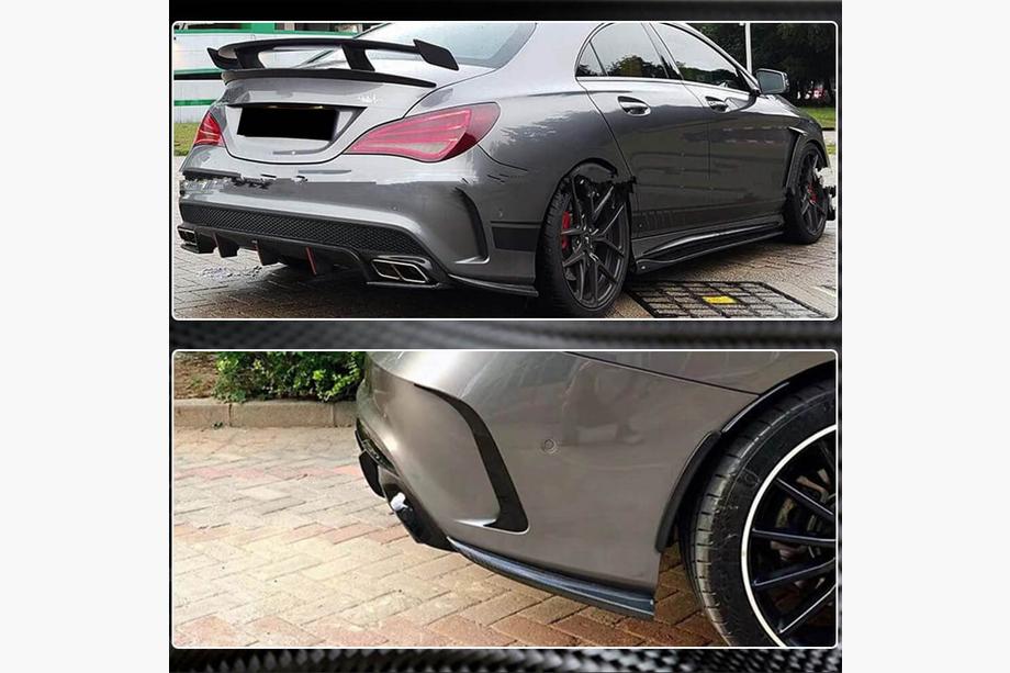 Mercedes CLA C117 2013-2019 Rear Bumper Covers V3 (for AMG-Line / CLA45 AMG SD, Carbon) Photo 4