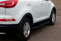 Kia Sportage 2010-2015 Side Steps Allmond Black (2 pcs, aluminum) photo 1