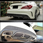 Mercedes CLA C117 2013-2019 Rear Bumper Diffuser V2 (for AMG-Line / CLA45 AMG 2013-2016, Carbon) photo 6