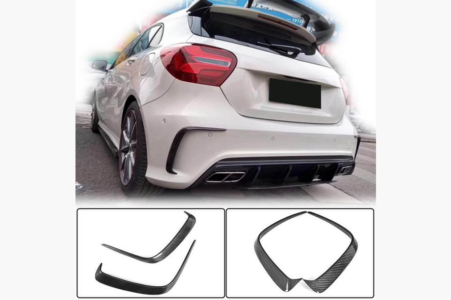 Mercedes A-class W176 2012-2018 Rear bumper cover (for AMG-Line HB, Carbon) Image
