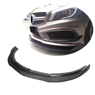 Front Bumper Lip V1 for AMG-Line / A45 AMG HB 2013-2015, Carbon photo 1