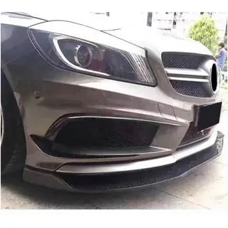 Front Bumper Lip V1 for AMG-Line / A45 AMG HB 2013-2015, Carbon photo 3