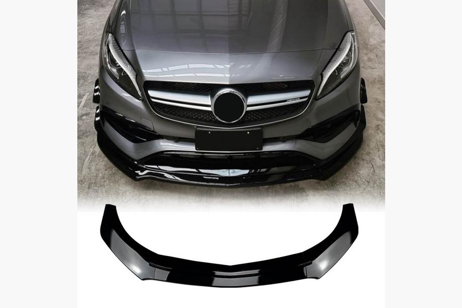 Mercedes A-class W176 2012-2018 Front bumper lip (for A45 AMG, ABS) Image