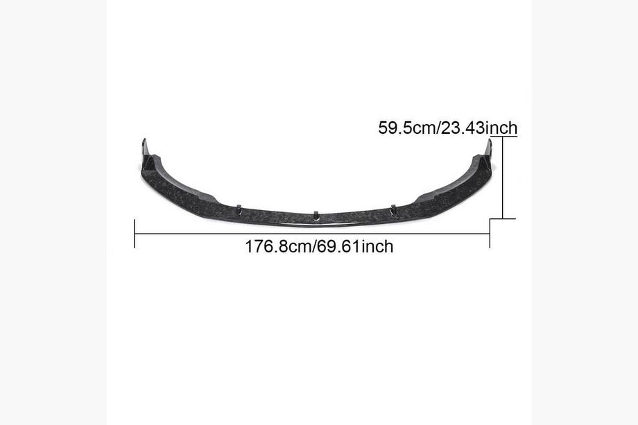 Mercedes A-class W176 2012-2018 Front Bumper Lip Spoiler (for A45 AMG HB 2016-2018, Carbon) Photo 5
