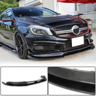 Mercedes A-class W176 2012-2018 Front Bumper Lip V2 (for AMG-Line / A45 AMG HB 2013-2015, Carbon) photo 1