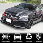 Mercedes A-class W176 2012-2018 Front Bumper Lip V2 (for AMG-Line / A45 AMG HB 2013-2015, Carbon) photo 2