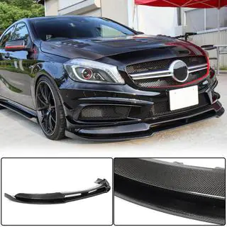 Front Bumper Lip V2 (for AMG-Line / A45 AMG HB 2013-2015, Carbon) photo 1