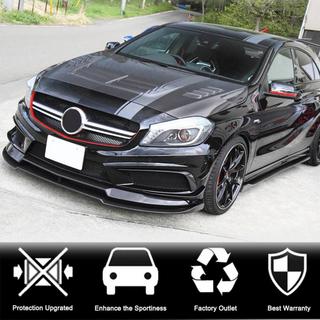Front Bumper Lip V2 (for AMG-Line / A45 AMG HB 2013-2015, Carbon) photo 2