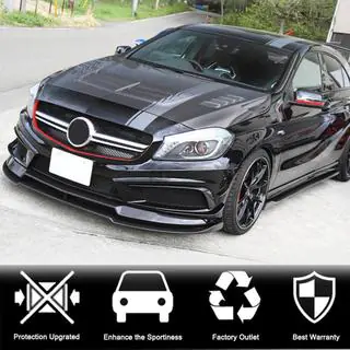 Front Bumper Lip V2 (for AMG-Line / A45 AMG HB 2013-2015, Carbon) photo 2