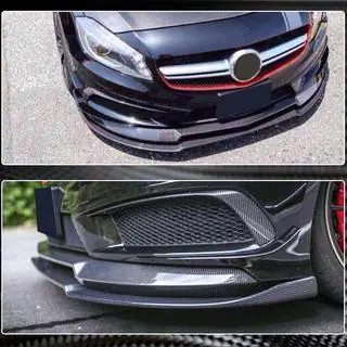 Front Bumper Lip V2 (for AMG-Line / A45 AMG HB 2013-2015, Carbon) photo 4