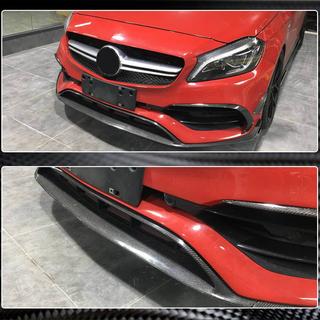 Front Bumper Lip Spoiler (for AMG-Line / A45 AMG HB 2016-2018, Carbon) photo 4