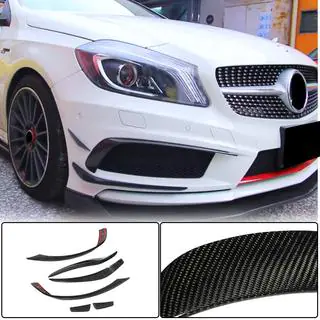 Carbon Front Bumper Covers (for AMG-Line / A45 AMG HB 2013-2015) photo 1