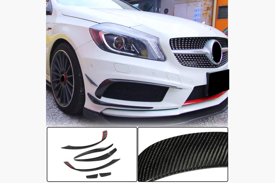 Mercedes A-class W176 2012-2018 Carbon Front Bumper Covers (for AMG-Line / A45 AMG HB 2013-2015) Image
