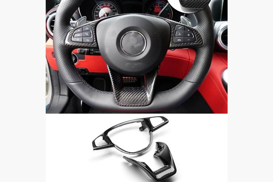 Mercedes A-class W176 2012-2018 Steering Wheel Cover Carbon Image