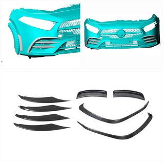 Carbon Front Bumper Covers (for AMG-Line SD 2018-2021) photo 2