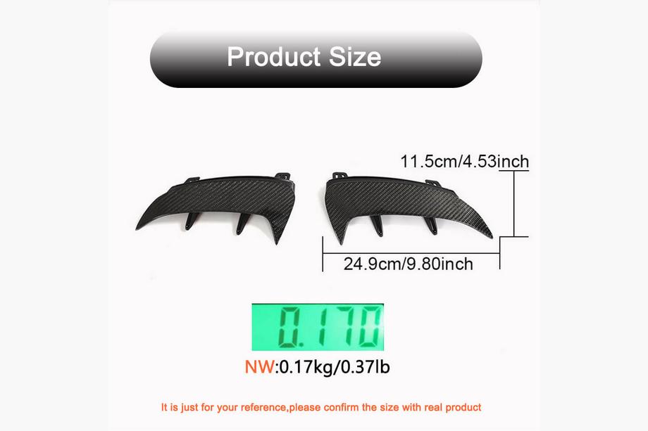 Mercedes A-class W177 2018- Rear bumper covers (for A45 AMG 2021-2023, Carbon) Photo 6