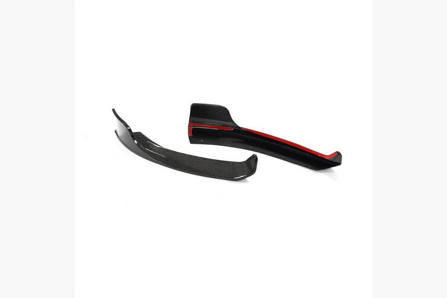 Mercedes A-class W177 2018- Front Bumper Flap Covers (for AMG-Line 2018-2021, Carbon) Photo 4