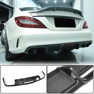 Rear Bumper Diffuser (for Base/CLS63 AMG 2015-2018, Carbon) photo 2